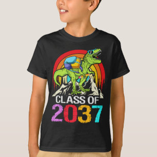Klass 2037 Väx Med Mig Dinosaur Tillbaka Till Skol T Shirt