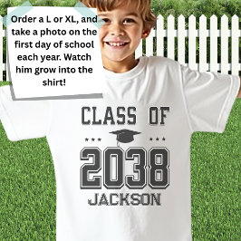 Klass 2038 för första skolfotodagen t shirt