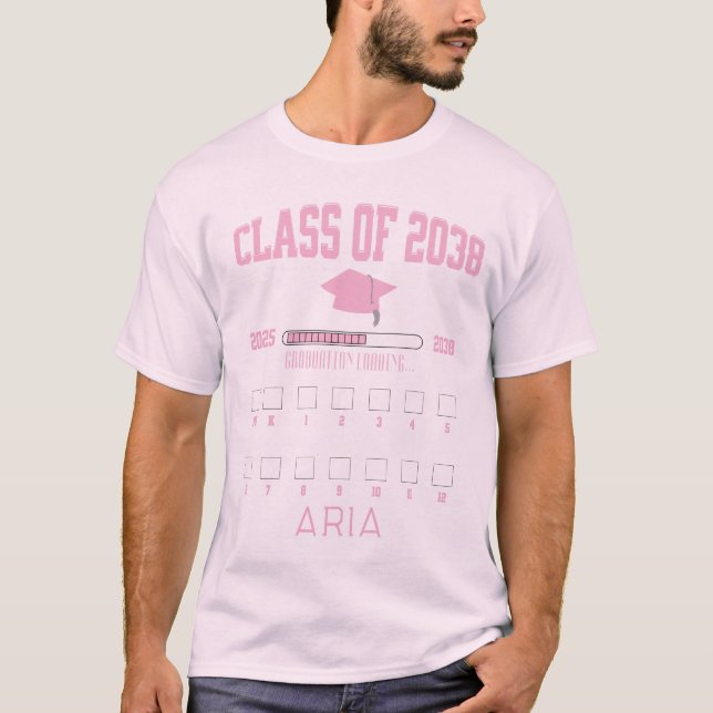 Klass 2038 PK-12 Första Grönten i skolan T Shirt (Framsida)