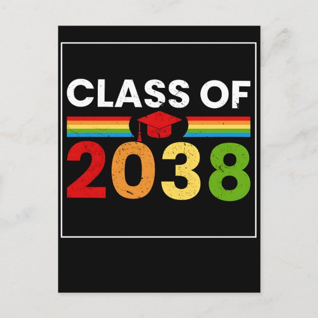 Klass 2038 Tillbaka Till Skolan Citat Helg Vykort (Framsida)