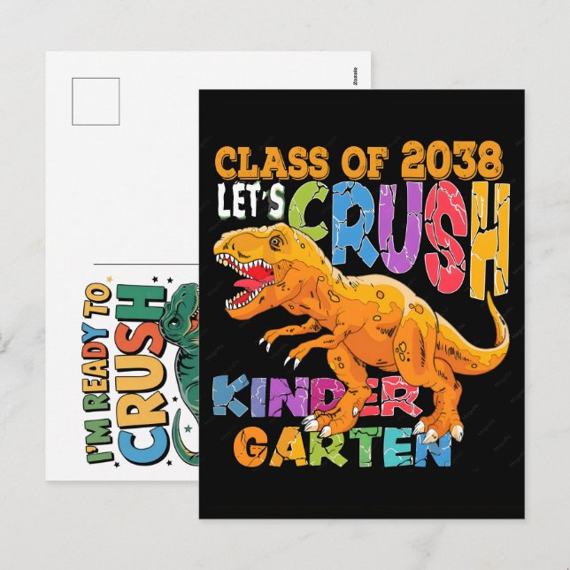 Klass 2038 tillbaka till skolan helg vykort (Fram/baksida)