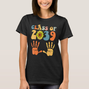 Klass 2039 Väx Med Mig Handavtryck Pre K 12:e klas T Shirt