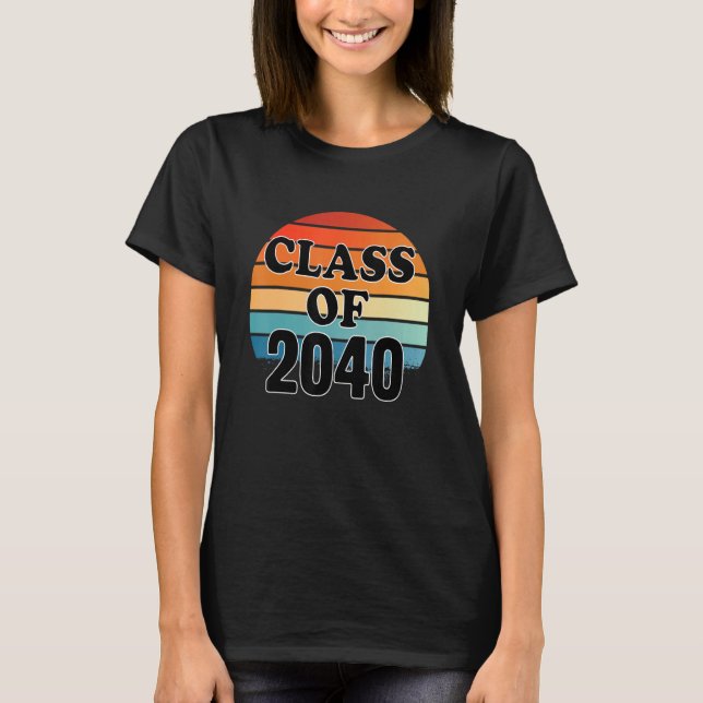 Klass 2040: Högre Student Retro Studenten T Shirt (Framsida)
