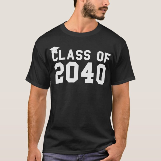 Klass 2040 - tillväxt med mig Första skoldagen T Shirt (Framsida)