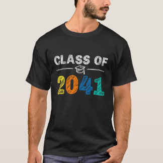 Klass 2041 Väx med mig Första skoldagen Gra T Shirt