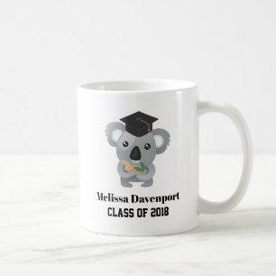 Klass 20xx Cute Koala Bear i Studentmössa Kaffemugg