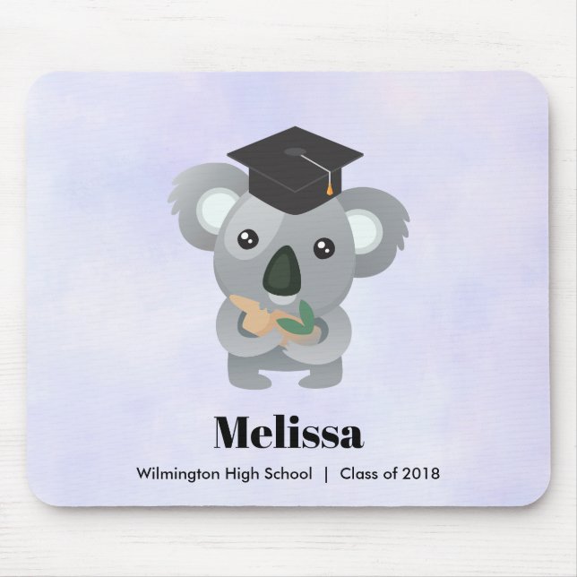 Klass 20xx Cute Koala Bear i Studentmössa Musmatta (Framsidan)