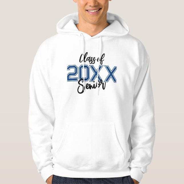 Klass 20XX Senior Anpassningsbar Hoodie (Framsida)