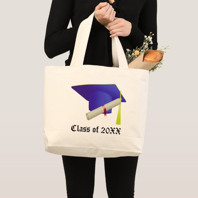 Klass 20XX Studenten Blue Cap & Diploma Jumbo Tygkasse (Framsida (produkt))
