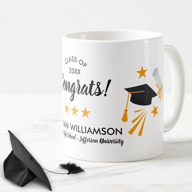 Klass 20XX vid gratulerara Studenten Grad Cap Grad Kaffemugg (Skapare uppladdad)