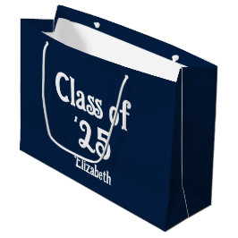 Klass 25 Mörk blått och vita Student Namn