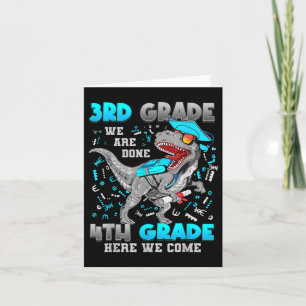 klass 3:e Studenten Dinosaur T-rex 4:e Klass här Kort