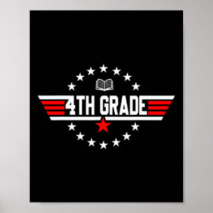 Klass 4:e fjärde Klass Back to school första dagen Poster