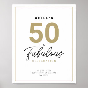 Klass 50 och Fabulös Födelsedagsfest Poster