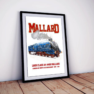 Klass A4 Mallard - Världens snabbaste ånglok Poster