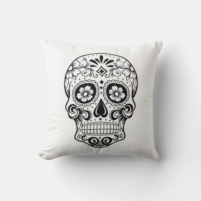 Klass A Bomull Dekorativ kudde 20 x 20 / Skull (Framsida)