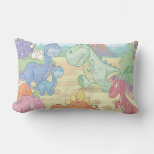 Klass A Cotton Dekorativ kudde/Tecknad Dinosaurs Lumbarkudde