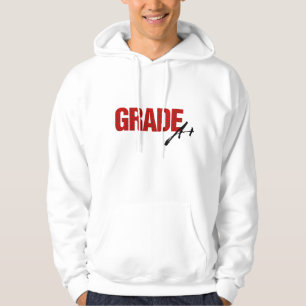 Klass A+ Hoodie (vit/röd)