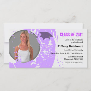 Klass av 2011 Studenten-Lila med fotokort
