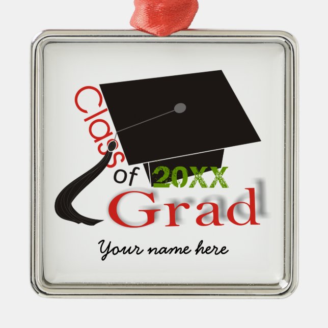 Klass av 2012 Grad-anpassningsbar Julgransprydnad Metall (Framsidan)