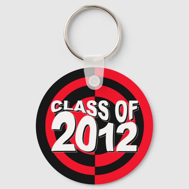 Klass av 2012 Keychain Red Black Nyckelring (Framsida)