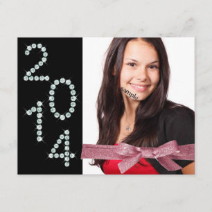 Klass av 2014 Rosa av Flickan Grad Bling Inbjudningar