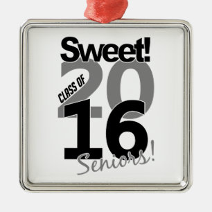 Klass av 2016 halsband, anpassade julgransprydnad metall