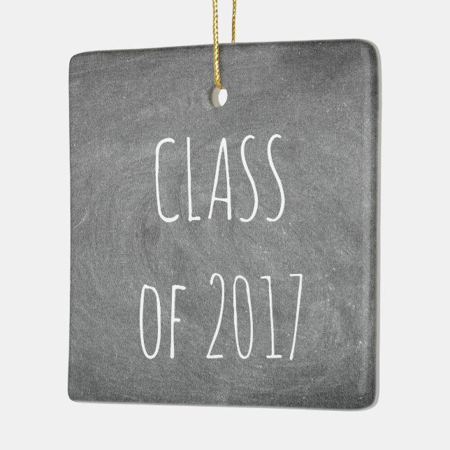 Klass av 2017 Black Grått Chalkboard Blackboard Julgransprydnad Keramik (Vänster)