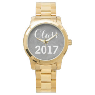 Klass av 2017 Black White Chalkboard Typography Armbandsur