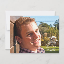 Klass av 2017 Studenten Photo Tackkort Card Inbjudningar