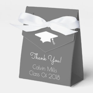Klass av 2018 Studenten-favoritboxar (Grått) Presentaskar