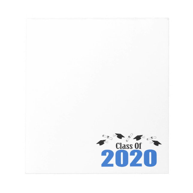 Klass av 2020 Caps och diplom (blå) Anteckningsblock (Framsida)