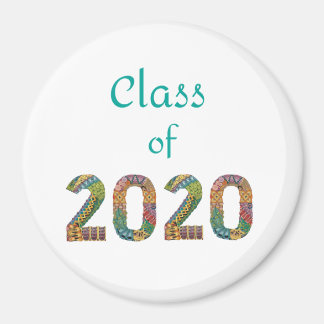 Klass av 2020 färgstarka siffror, magnet