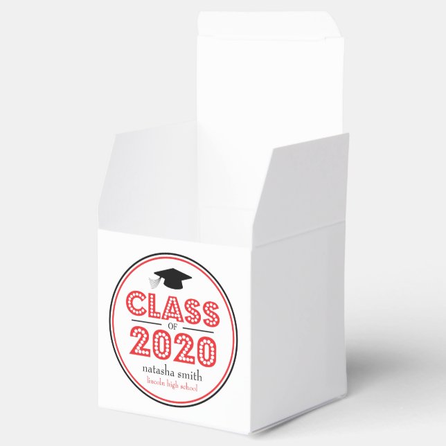Klass av 2020 Studenten-favoritboxar (röd) Presentaskar (Öppnad)