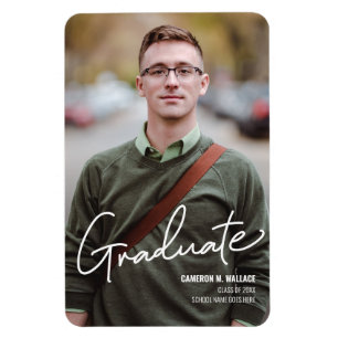 Klass av 2020 Studenten fotomeddelande Magnet