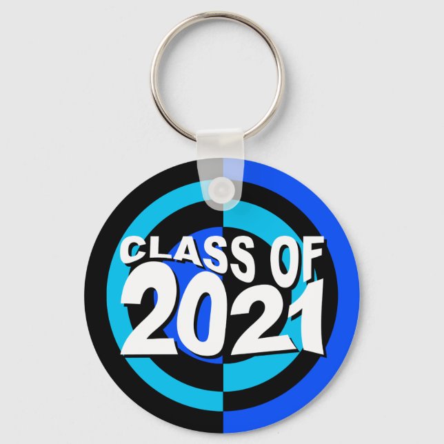 Klass av 2021 Keychain Blue Black Nyckelring (Framsida)