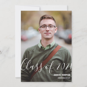 Klass av 2021 Student Personlig Photo Namn Meddelande