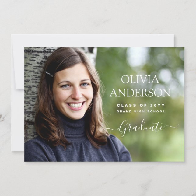 Klass av 2022 års meddelande från Photo Studenten Inbjudningar (Framsida)