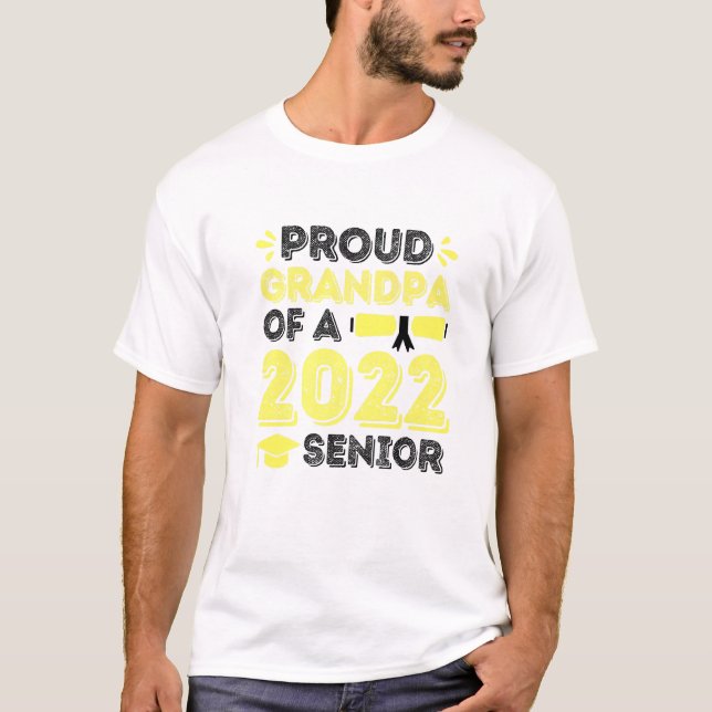 Klass av 2022 års morfar från 2022 års gymnasium t shirt (Framsida)