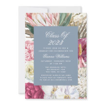 Klass av 2022 Vattenfärgsfoto Blommigt Studenten