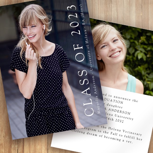 Klass av 2023 års meddelande från Photo Studenten Inbjudningar (Skapare uppladdad)