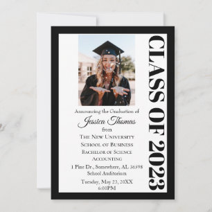 Klass av 2023 års Photo College Graduation Inbjudningar
