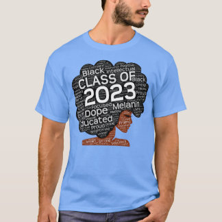 Klass av 2023 Black Woman Afro T Shirt