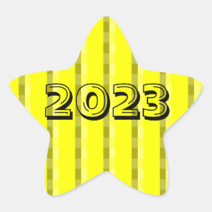 Klass av 2023 Gult Star Sticker från Janz Stjärnformat Klistermärke