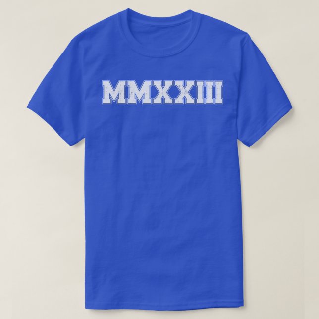 Klass av 2023-latinska nummer för studenten-senior t shirt (Design framsida)