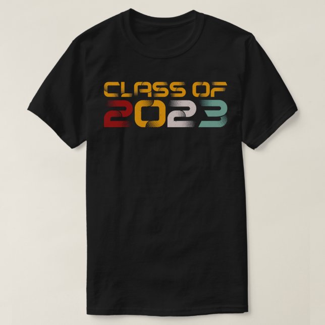 Klass av 2023 Retrotext T Shirt (Design framsida)