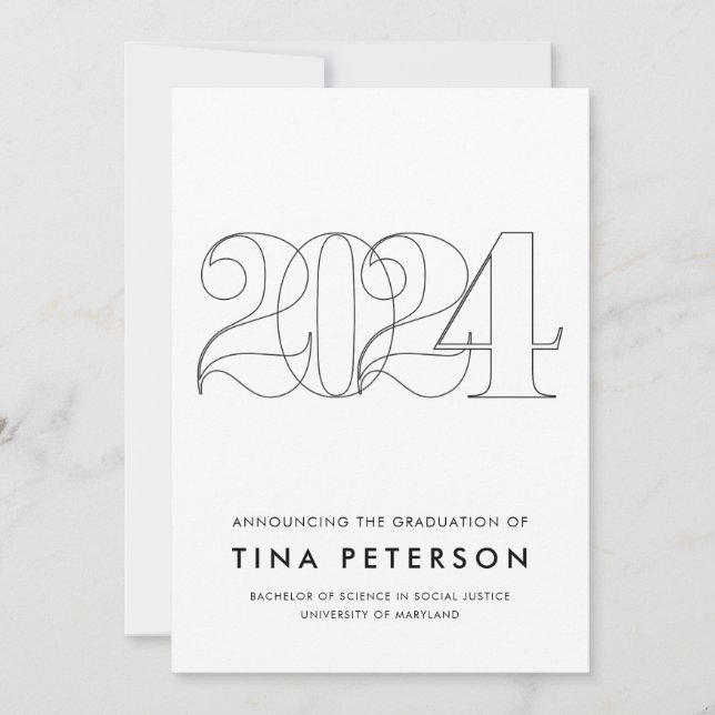 Klass av 2024 års enkla tillkännagivande från Stud (Framsida)