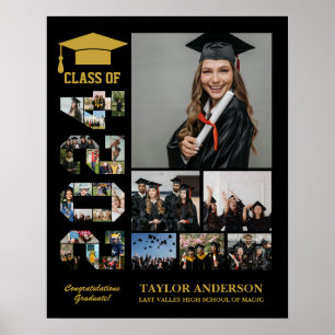 Klass av 2024 års högre fotokollage för Studenten Poster