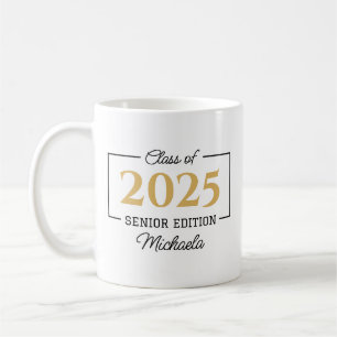 Klass av 2024 års Senior Edition Namn Studenten Kaffemugg