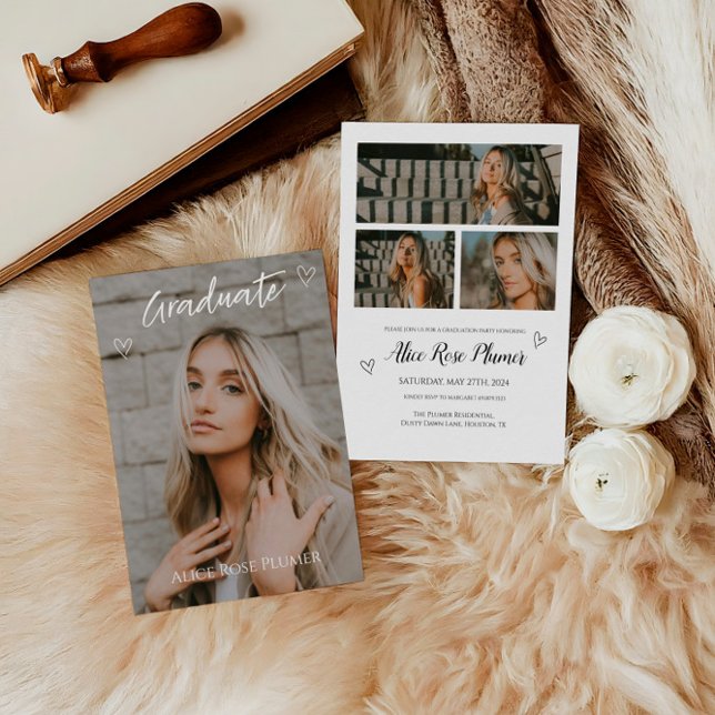 Klass av 2024 Classic Photo Studentfest Inbjudningar (Skapare uppladdad)
